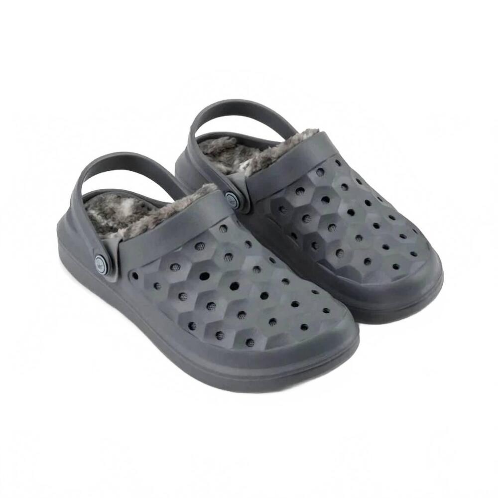 NEW JOYBEES unisex varsity lined clog in charcoal clouds